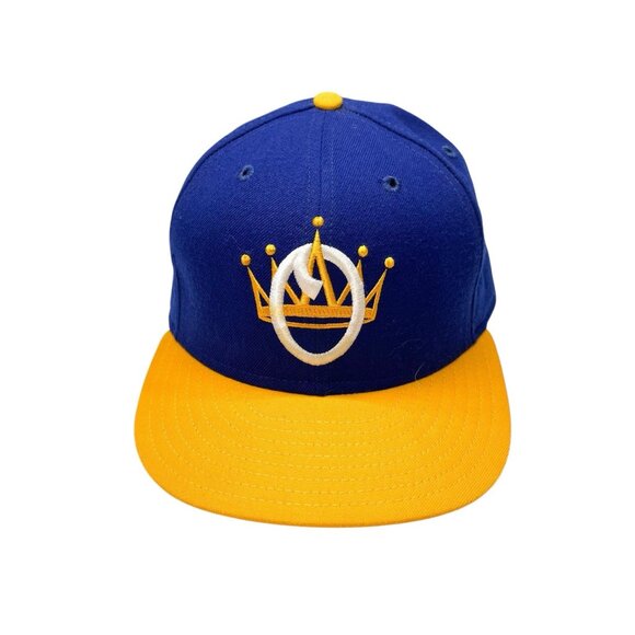 Vintage New Era 5950 Omaha Royals Minor League 7 3/8 Fitted Hat Cap Wool - Picture 1 of 8